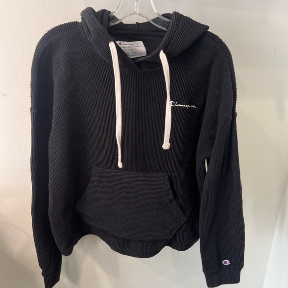 Champion Women's Black Textured Hoodie - Picture 3 of 10